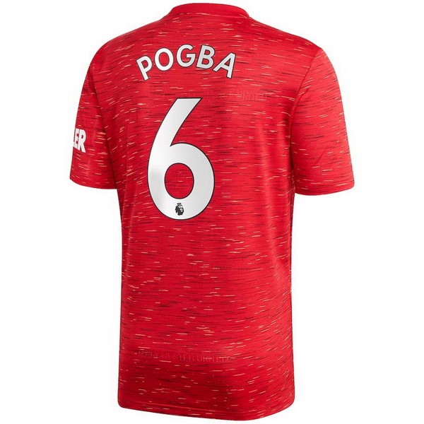 Trikot Manchester United NO.6 Pogba Heim 2020-21 Rote Fussballtrikots Günstig